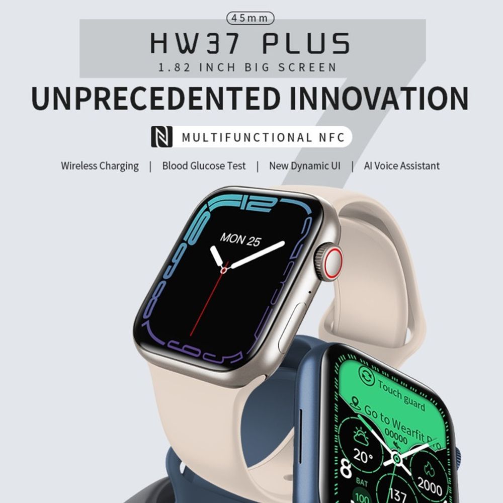 Smartwatch HW37 PLUS NFC Acuático Negro | Oechsle - Oechsle