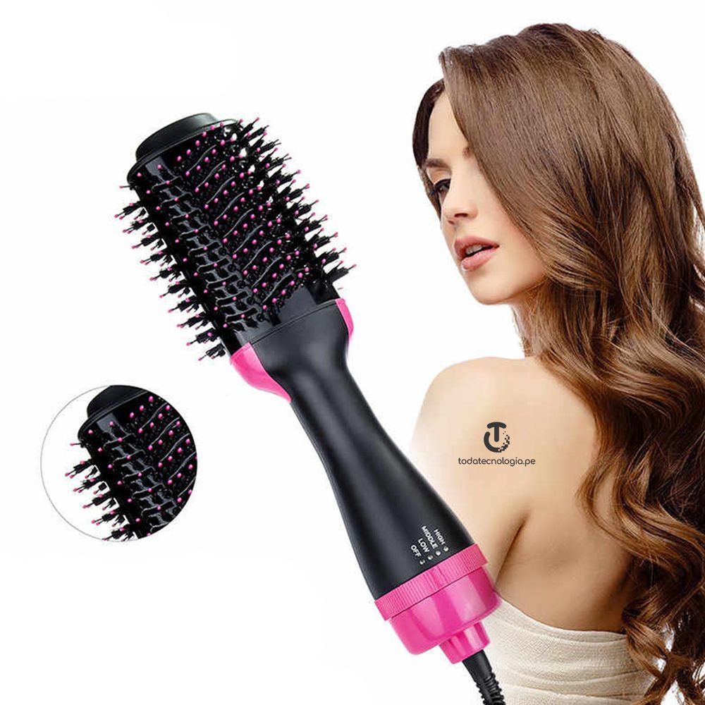 Peine Cepillo Secador Cabello Alisador Rizador 3 En 1 Multif | Knasta Chile