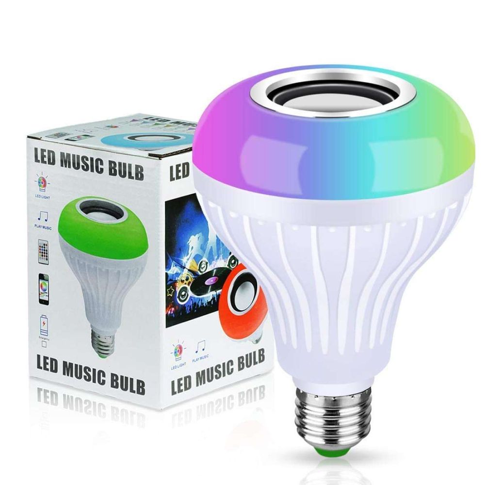 Bombilla RGB / Foco / Parlante Bluetooth + Control Remoto RGB Retroiluminado