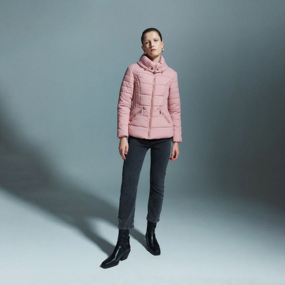 Casaca Sfera Mujer Parka Corta Cremalleras Pink | Oechsle.pe - Oechsle