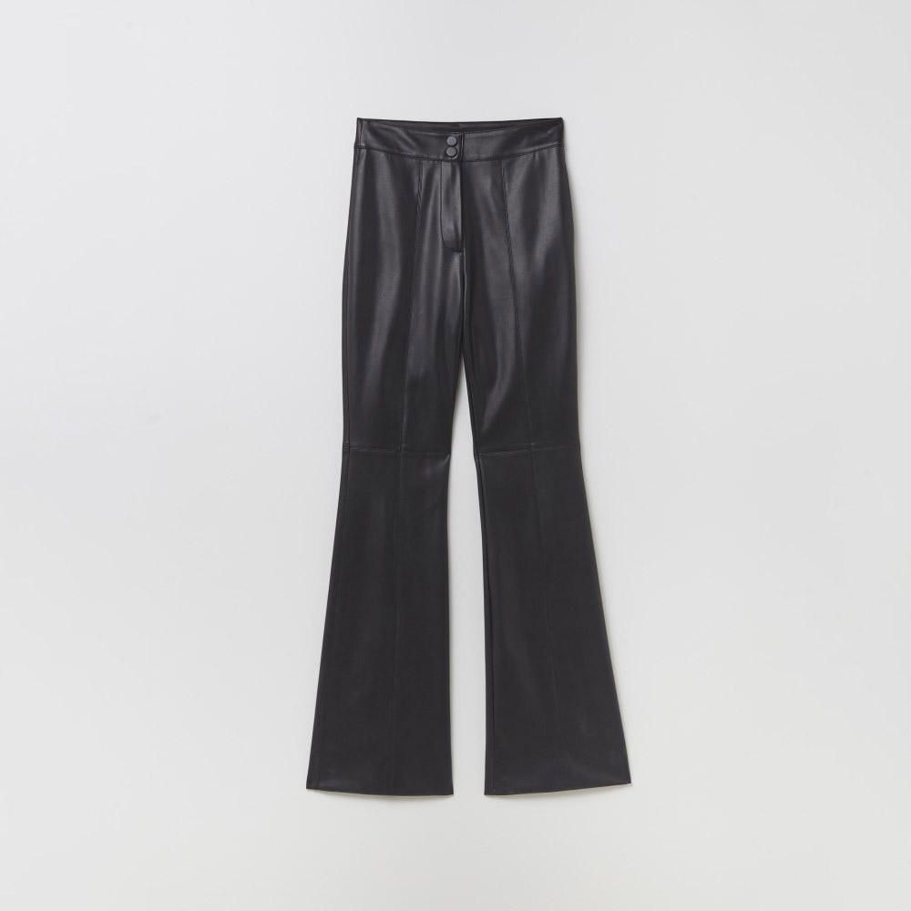 Pantalon Sfera Mujer Campana Polipiel Negro | Oechsle.pe - Oechsle