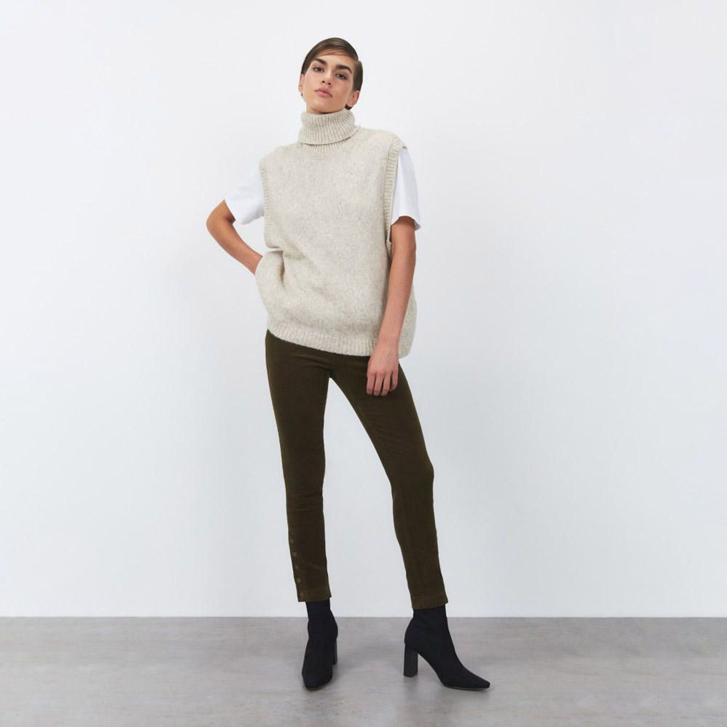 Pantalón pitillo micropana - Mujer | OUTLET Ceuta
