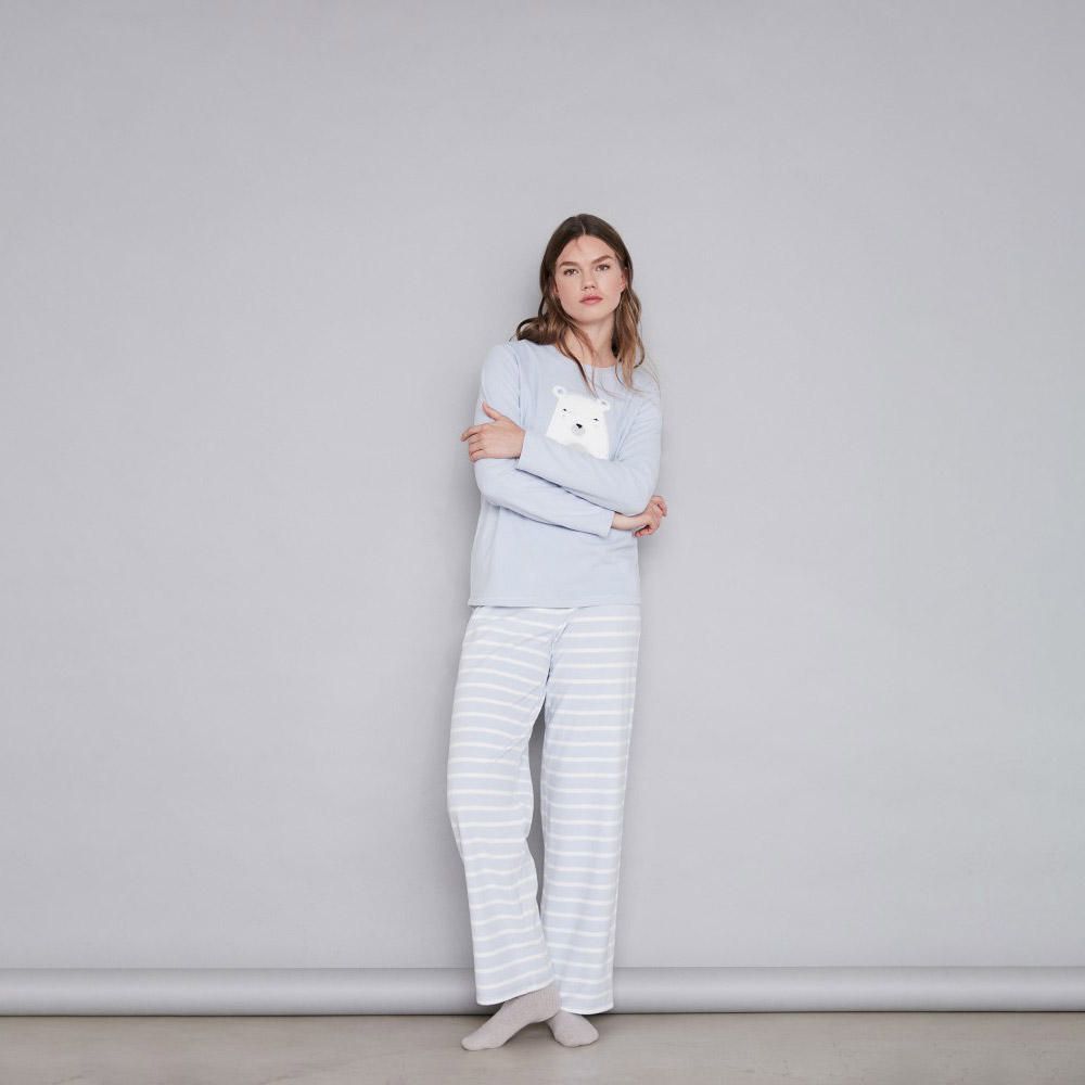 Pijama Sfera Mujer Circular Buhos Azul | Oechsle.pe - Oechsle