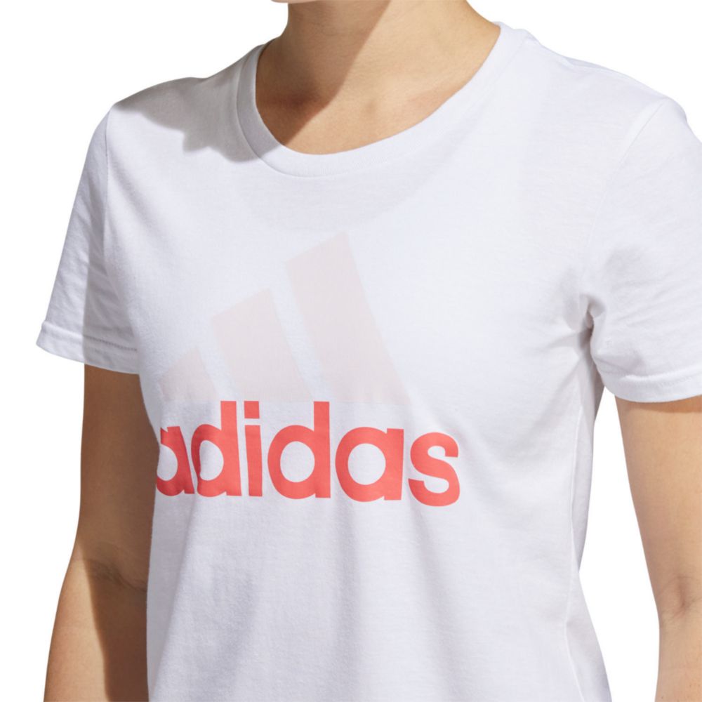 Polo Casual Adidas Basic Bos Tee Mujer Blanco | Oechsle.pe - Oechsle