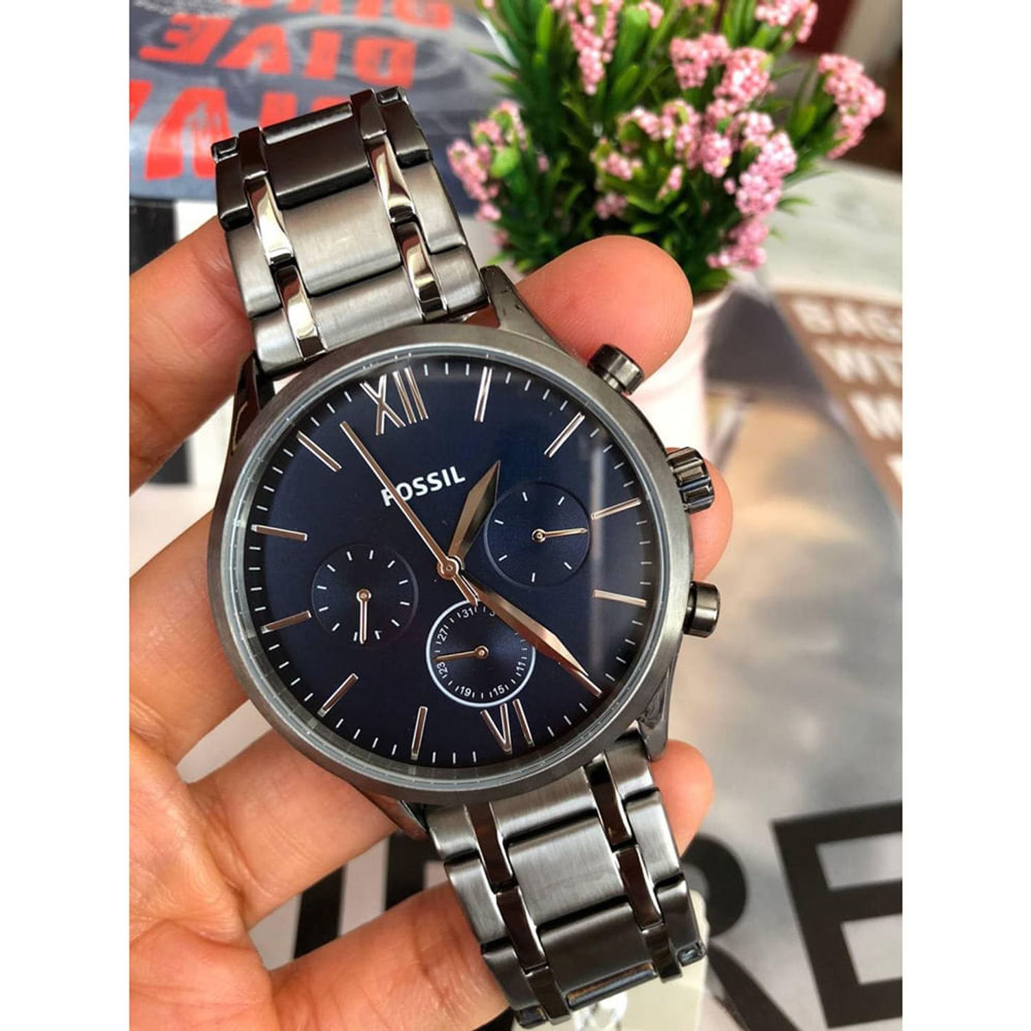 Reloj Fossil Fenmore BQ2401 Multifuncional Para Hombre Acero Inoxidable ...