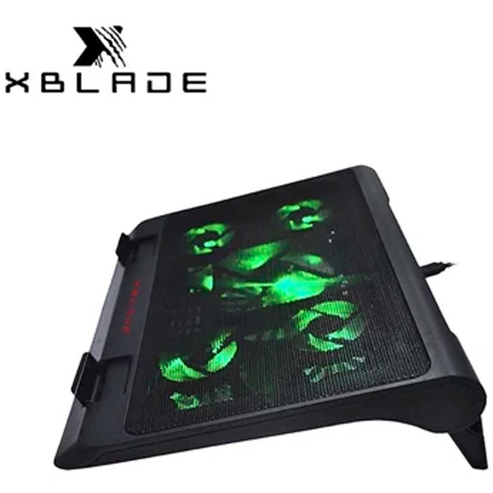 Cooler Xblade P/Notebook Glacius 17" 5 Fan Usb Green Light Black
