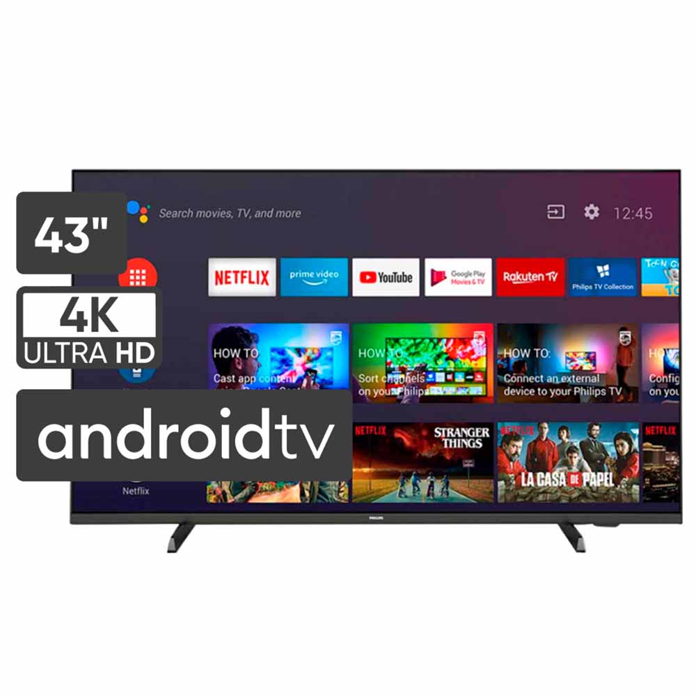 Televisor PHILIPS LED 43'' UHD 4K Smart Tv 43PUD7406 - Oechsle
