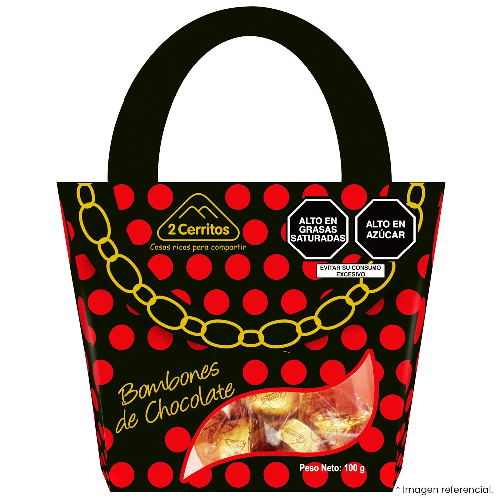 Bombones de Chocolate 2 CERRITOS con Almendras Caja 100g