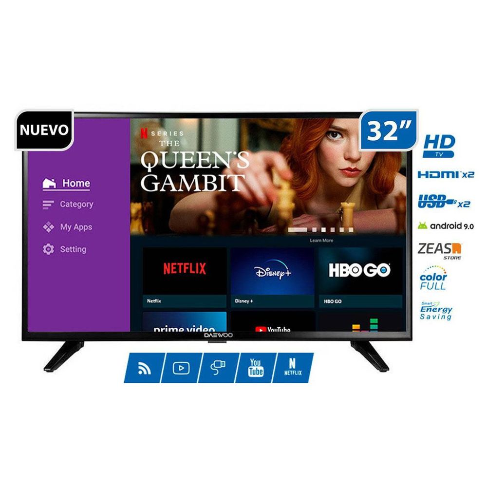 Televisor Led Daewoo Dw-32A214Hd 32 Hd Smart Tv | Oechsle
