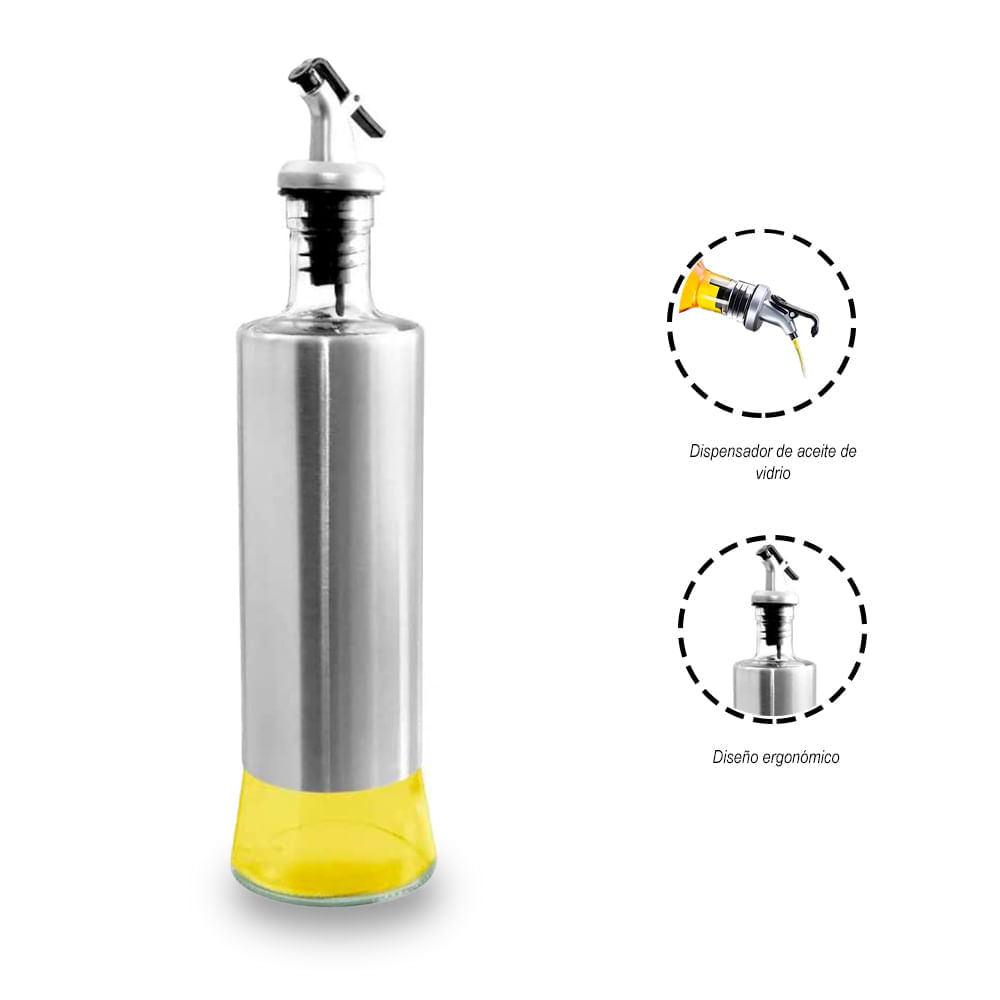 Dispensador de Papel Toalla 3 en 1+Aceitera Cubierta Acero 300ml