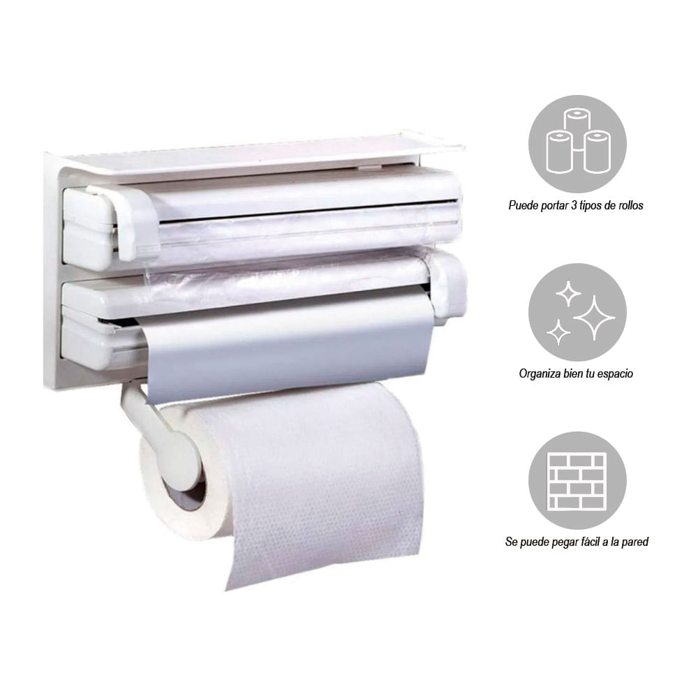 Dispensador de Papel Toalla 3 en 1+Taza Batidora Auto Agitable
