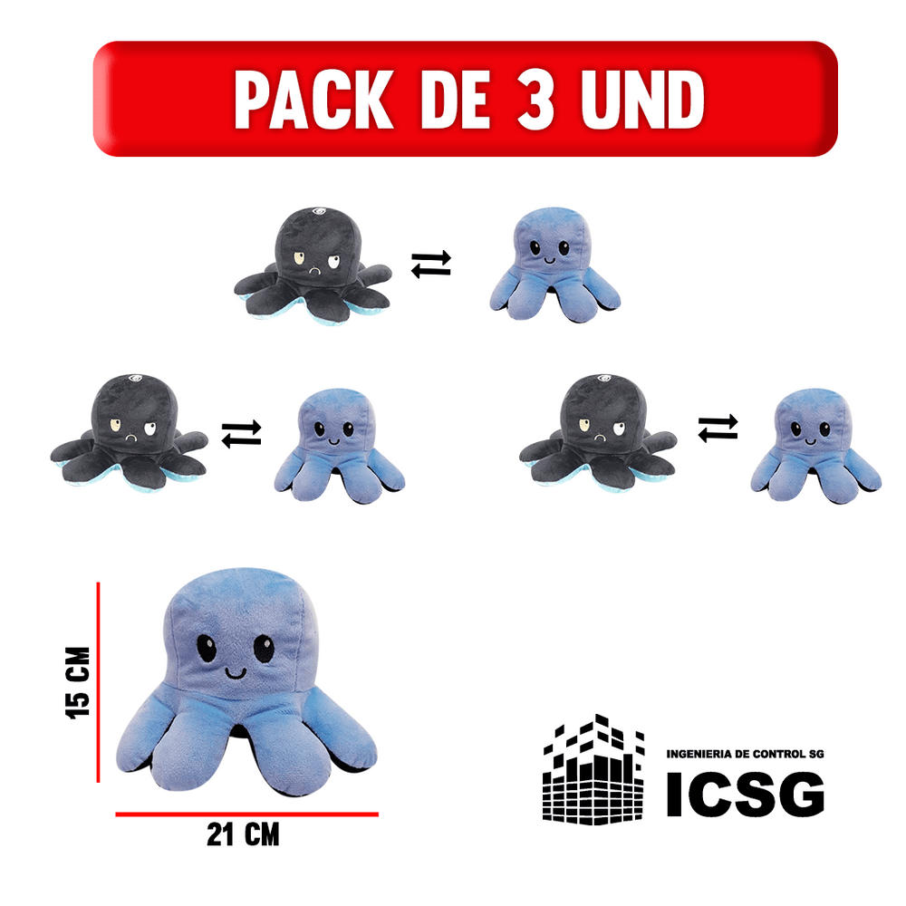 Pulpitos Reversibles Pulpos Reversibles De Color Negro Pulpo