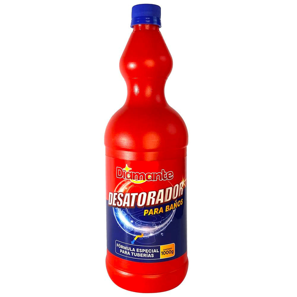 Desatorador para Baños DIAMANTE Fórmula Especial para Tuberías Botella 1Kg