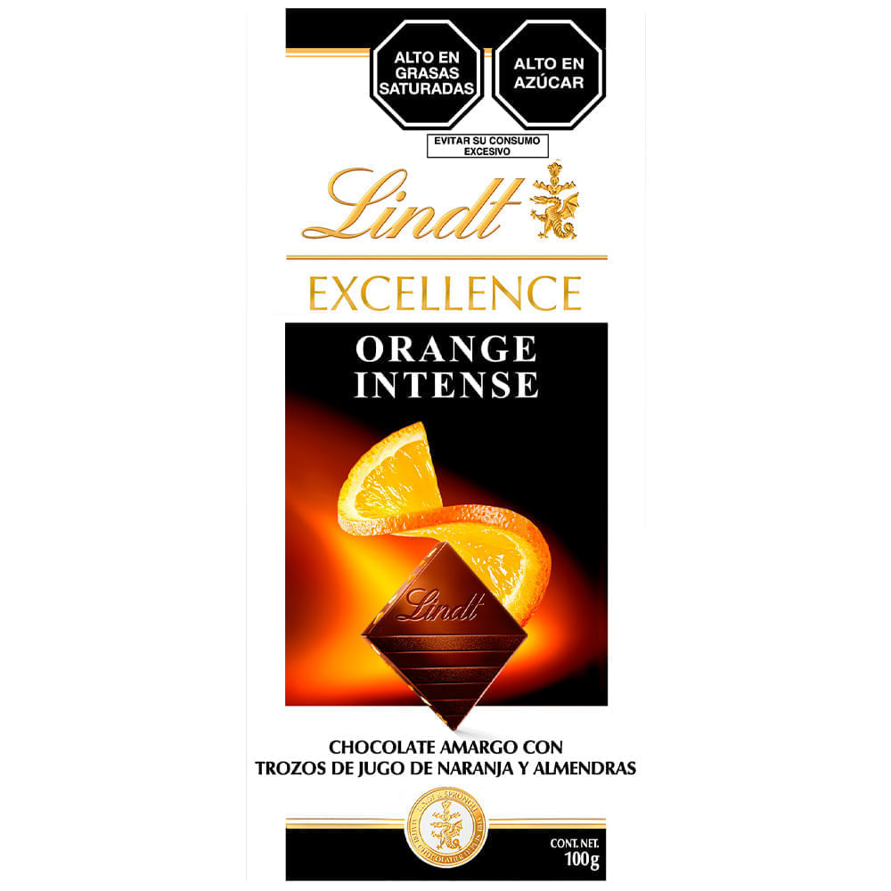 Chocolate LINDT Excellence Orange Intense Caja 100g - Oechsle Chocolate LINDT Excellence Orange Intense Caja 100g - Oechsle