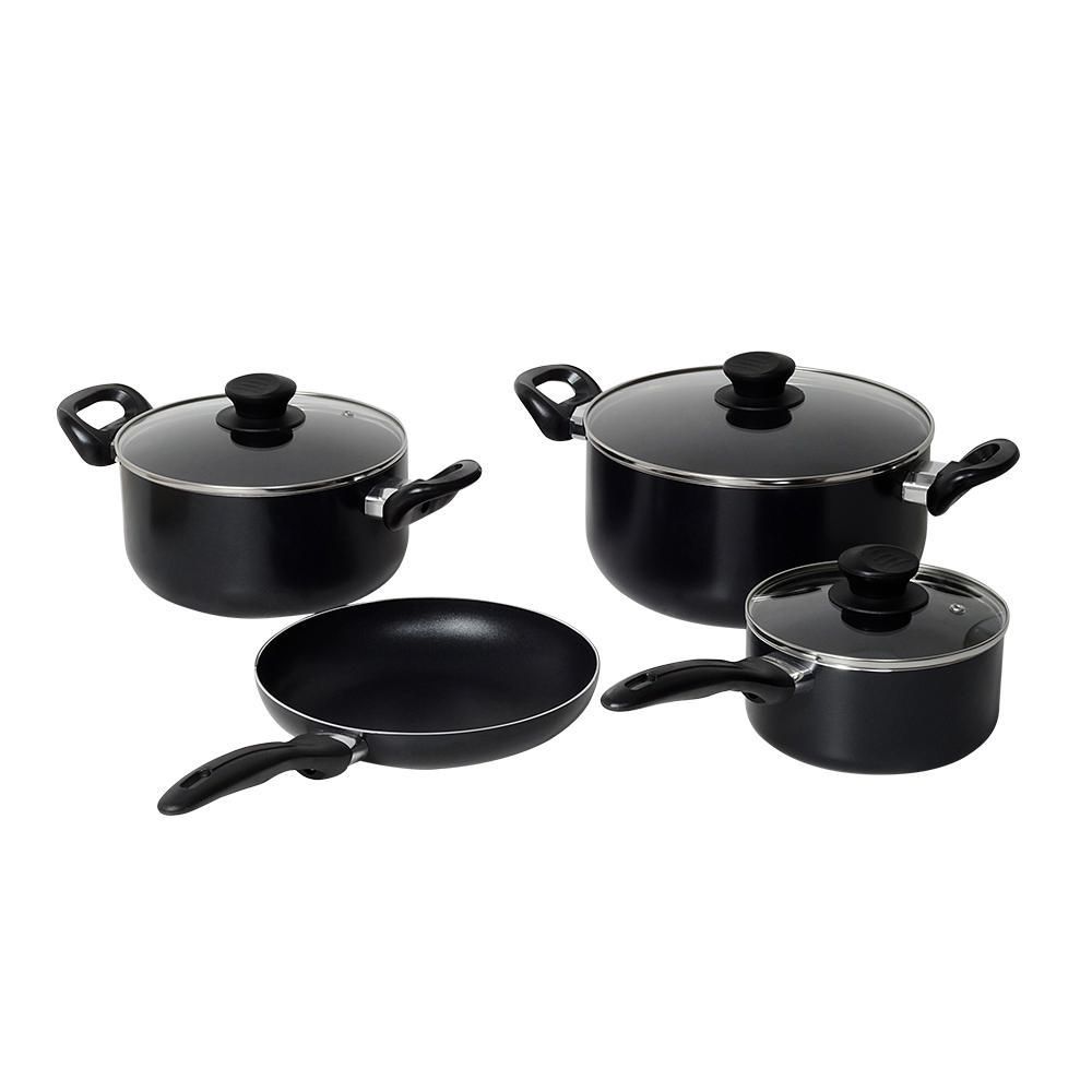 Batería de Cocina Hogar Design 7 Piezas Negro | Oechsle - Oechsle