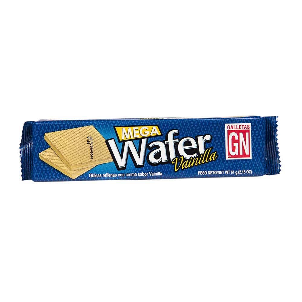 Wafer GN Relleno con Crema de Vainilla Bolsa 61g