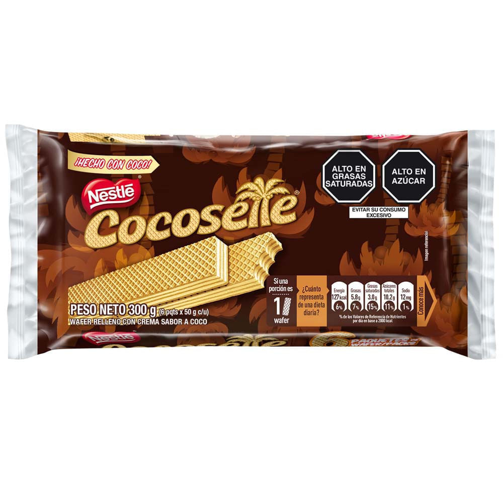 Wafer COCOSETTE Sabor a Coco Paquete 6un