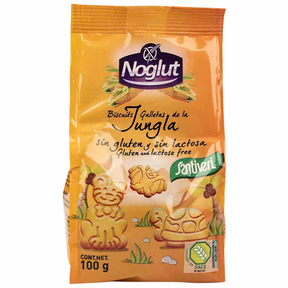Galletas sin Gluten NOGLUT Jungla Bolsa 100g