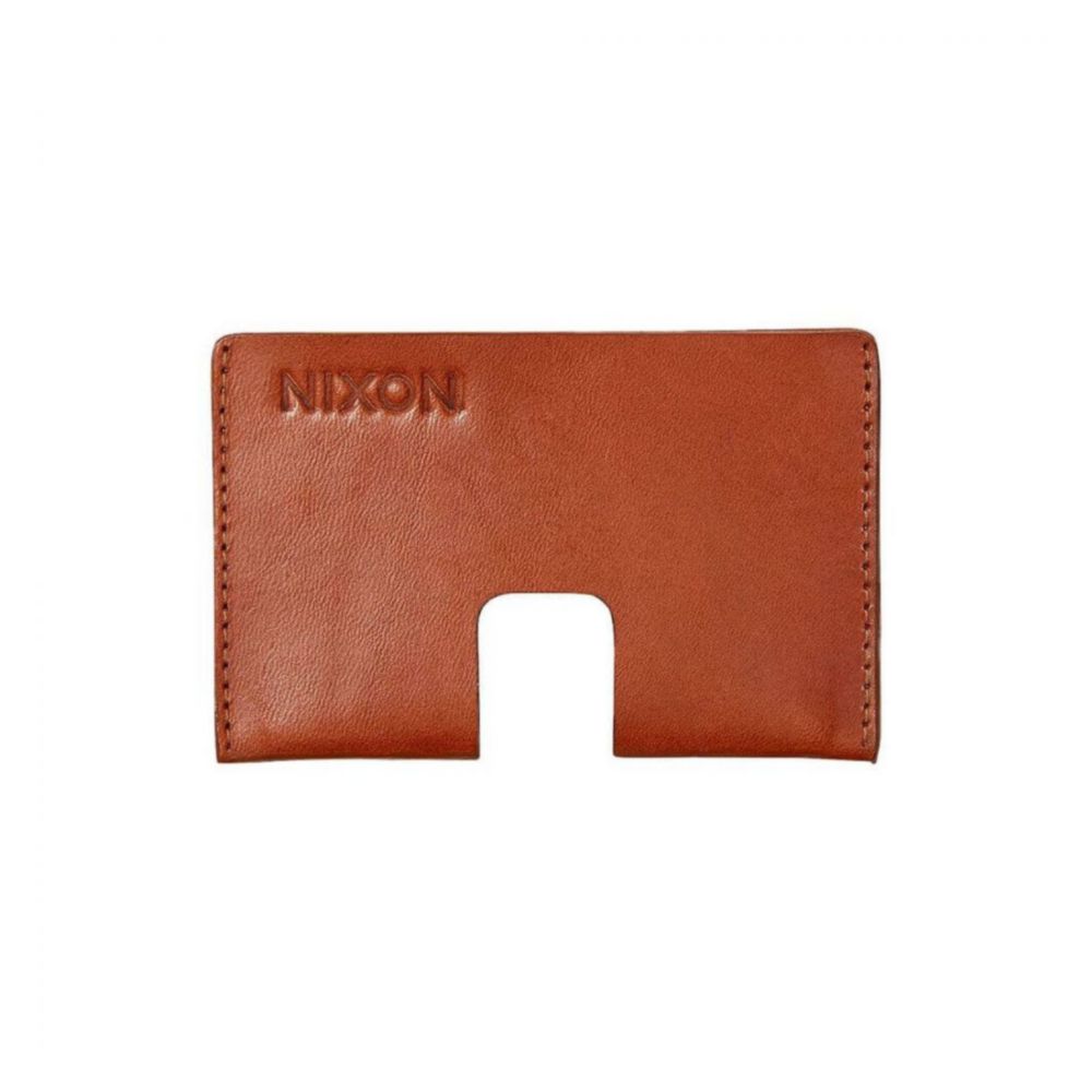Portatarjeta Hombre Nixon Annex Card Wallet Piel Caqui