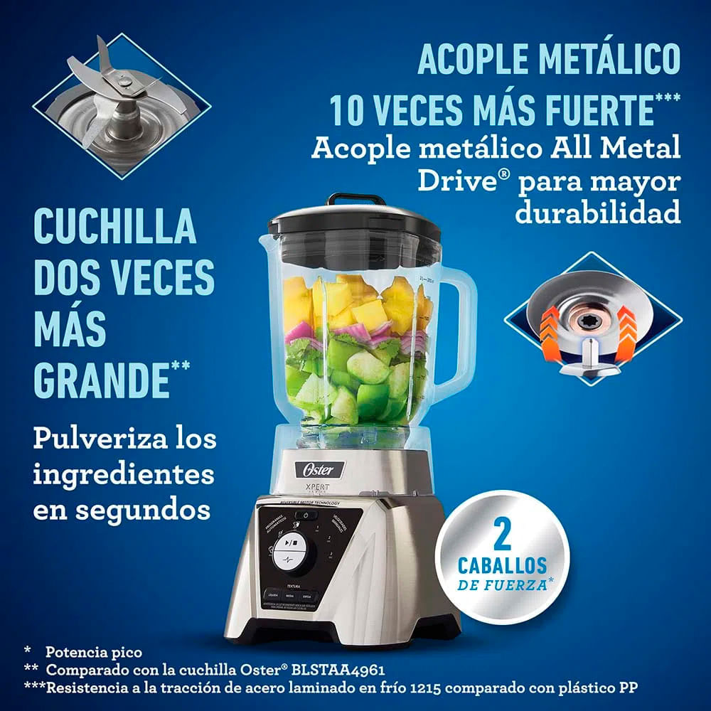 Licuadora Oster Xpert Series BLST3BCPG con Control de Textura | Oechsle -  Oechsle