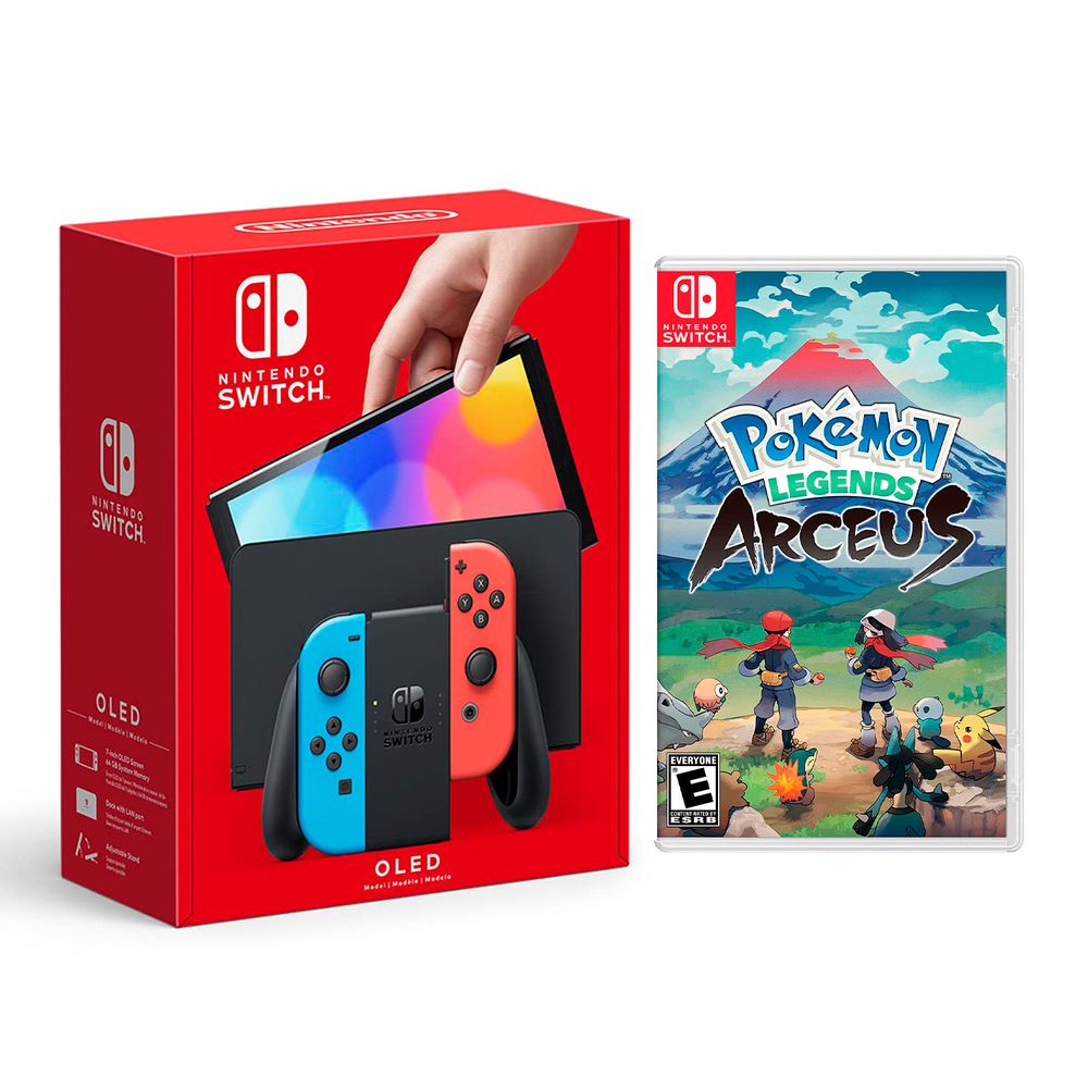 Nintendo Switch Modelo Oled Neon + Pokémon Legends Arceus