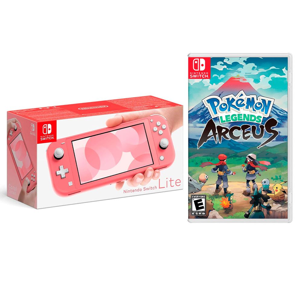 Consola Nintendo Switch Lite Coral + Pokémon Legends Arceus