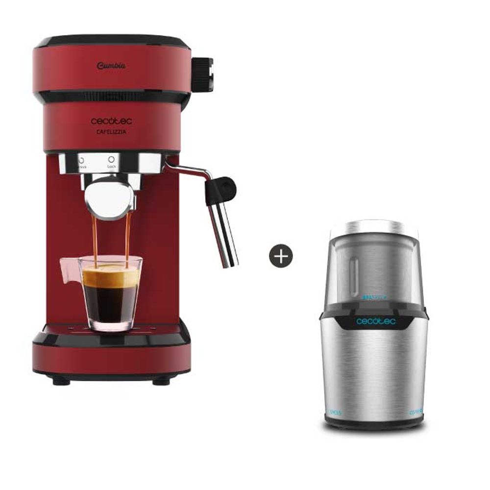 Pack Cecotec Cafetera Espresso Cafelizzia 790 Rojo Molinil