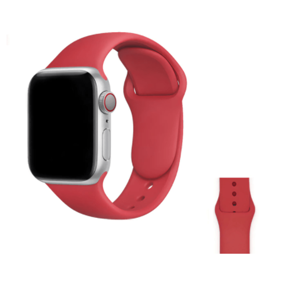 Correa de Silicona Rojo Vino para Applewatch 42/44/45 Mm