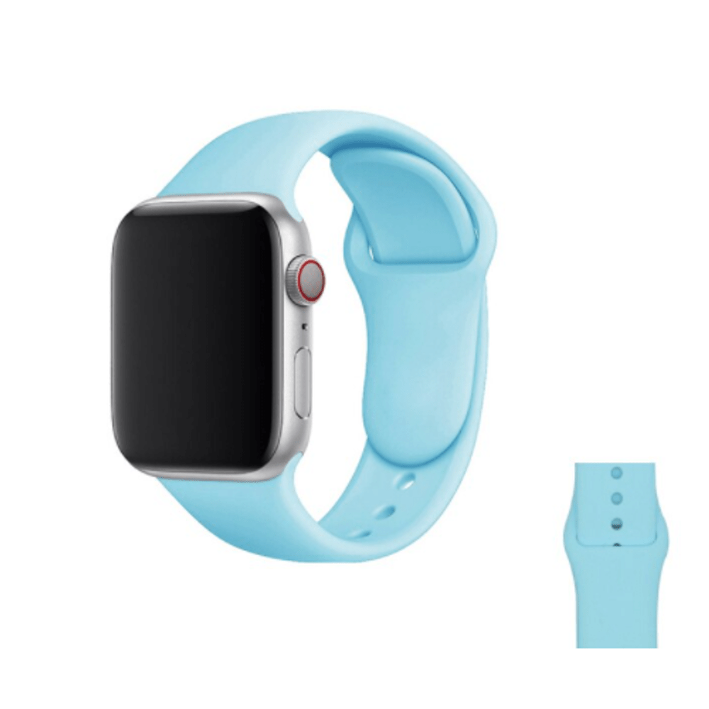 Correa de Silicona Celeste para Applewatch 42/44/45 Mm