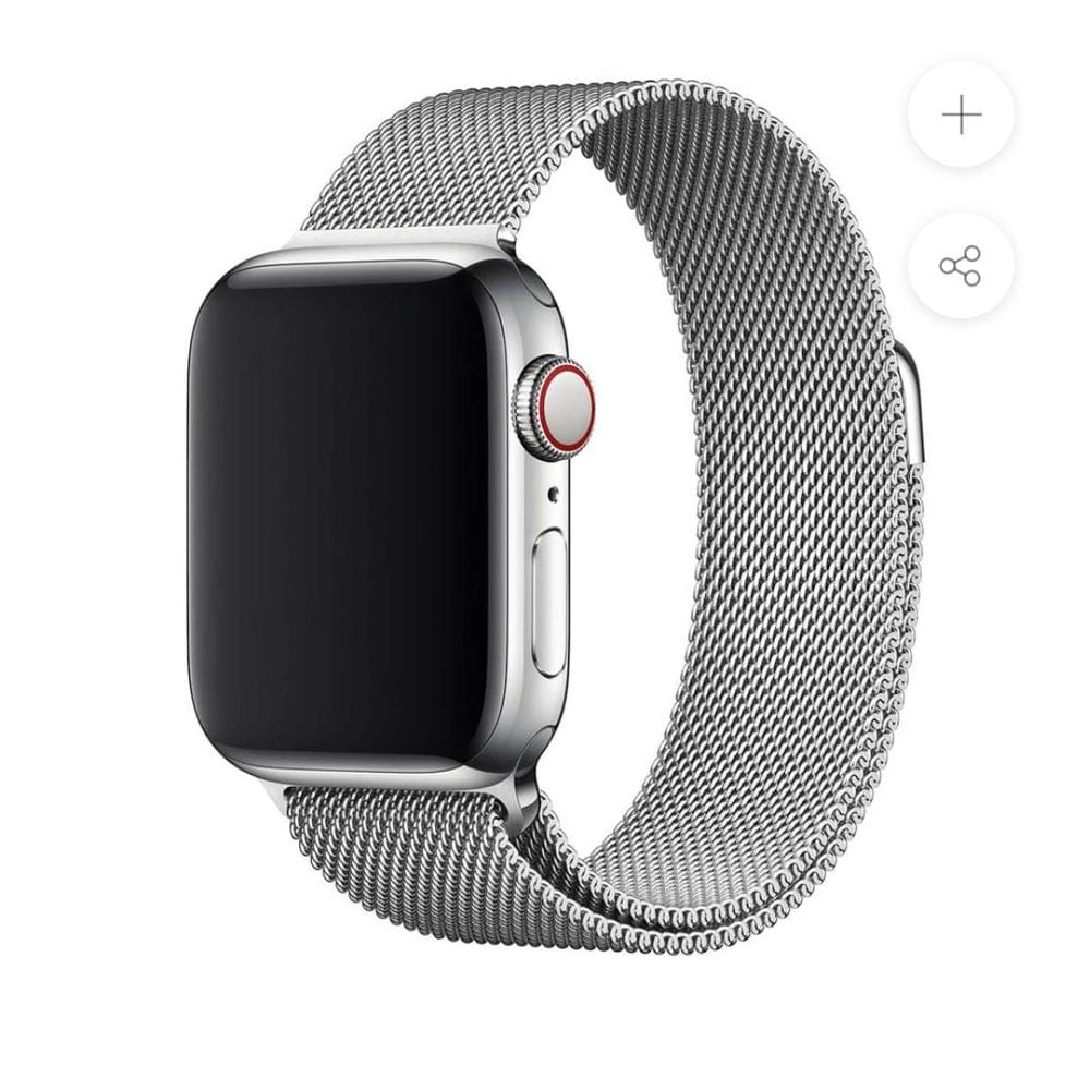 Correa Milanese Imantada Plateada 42/44/45 Mm para Applewatch
