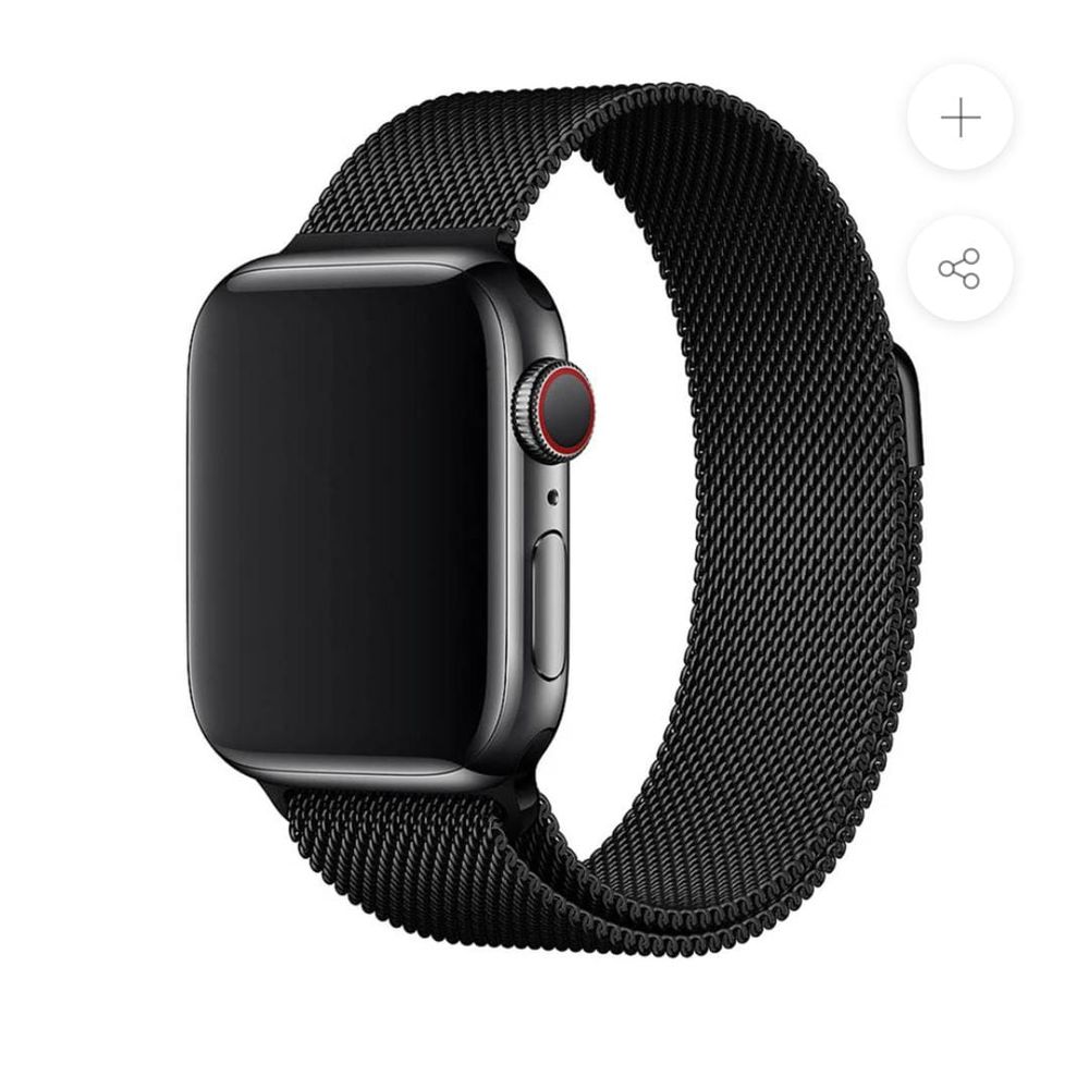 Correa Milanese Imantada Negro 42/44/45 Mm para Applewatch