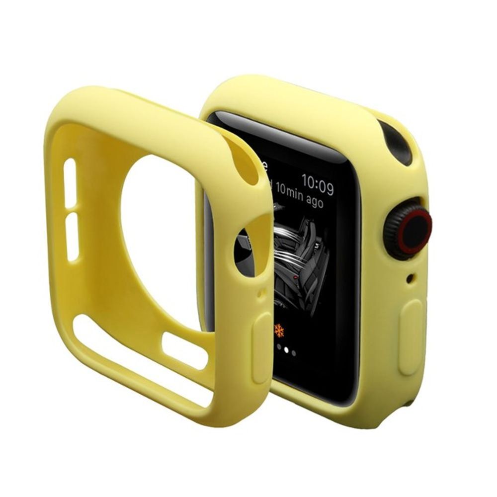 Case, Funda, Protector de Silicona Color Amarillo para Applewatch 44Mm Series 4,5,7