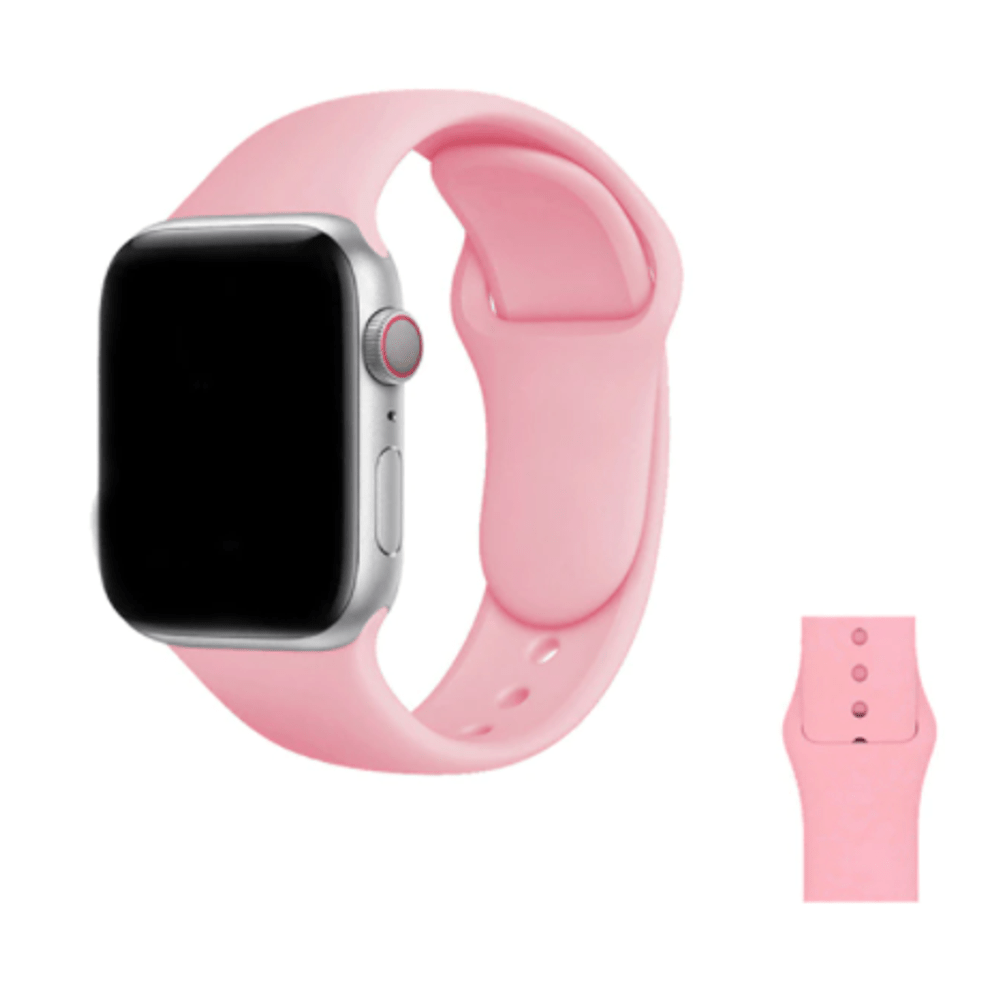 Correa de Silicona Rosa Chicle para Applewatch 42/44/45 Mm