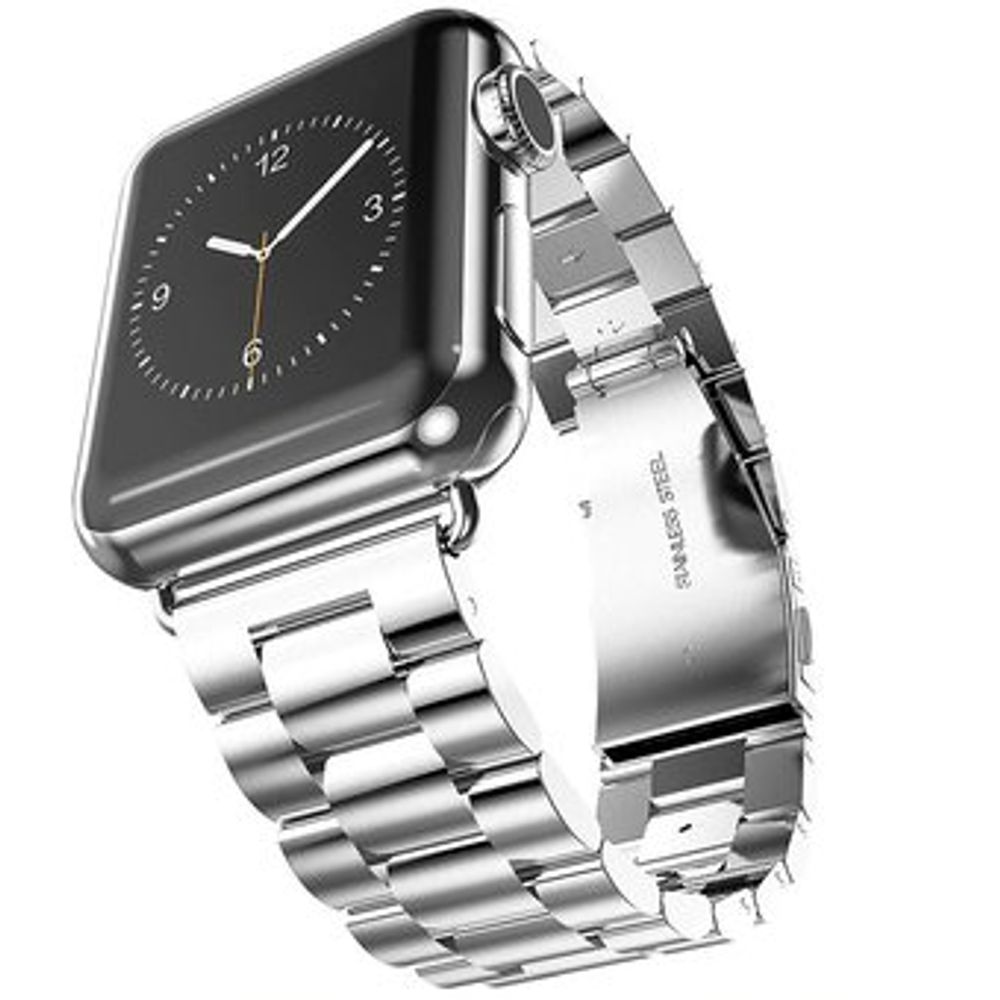 Correa Eslabones Clasica Plateada 42/44/45 Mm para Applewatch