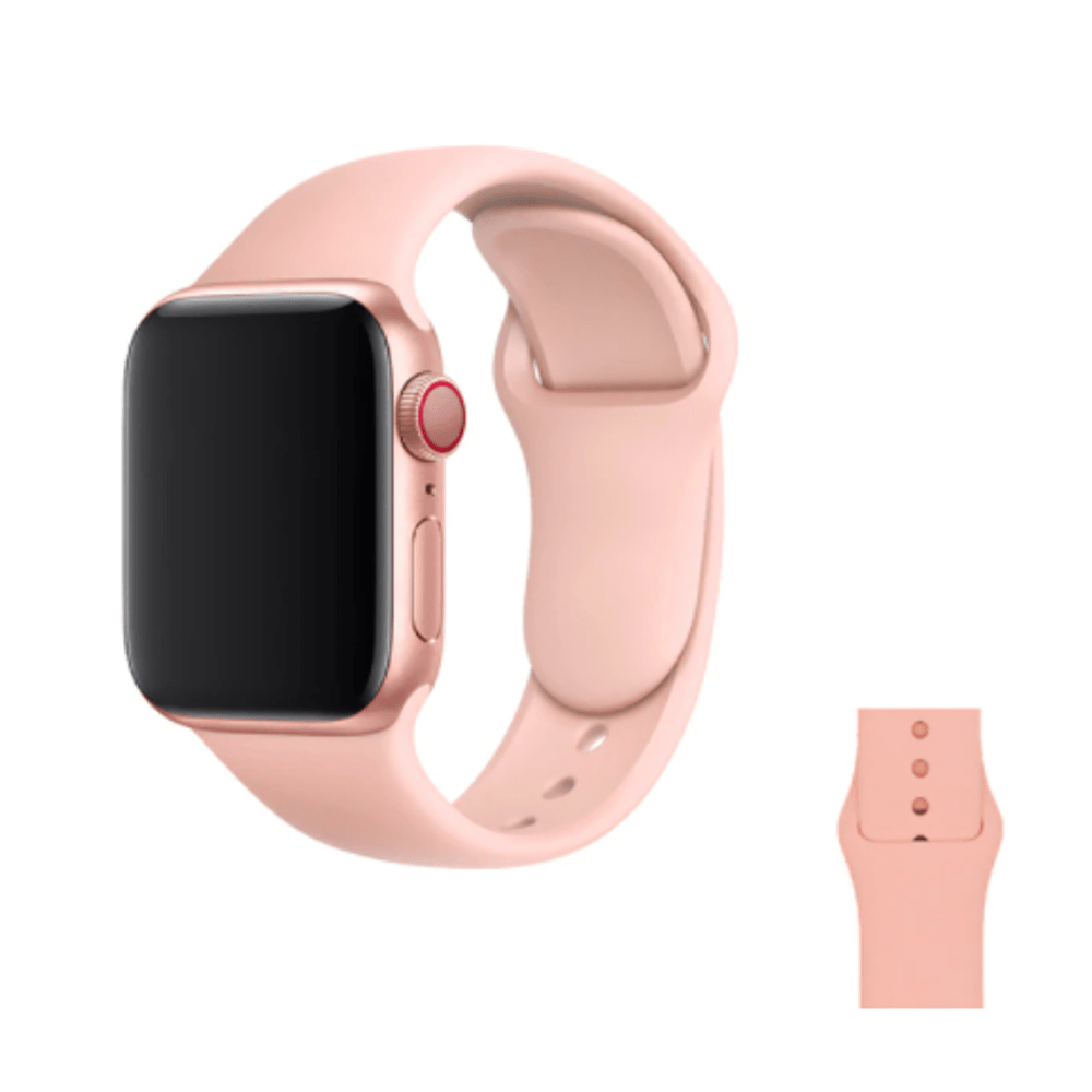 Correa de Silicona Rosa para Applewatch 42/44/45 Mm