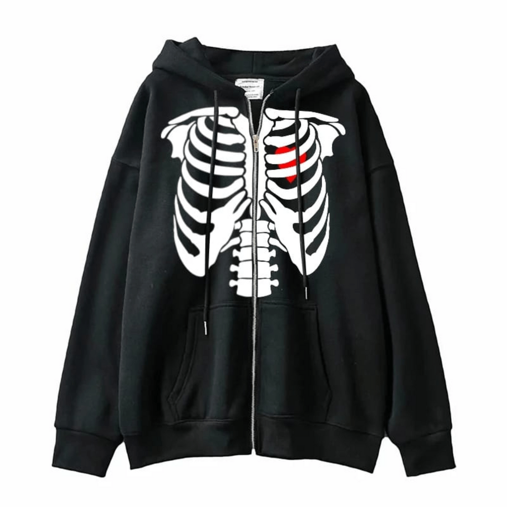 Casaca Peace and Love Oversize Mujer Estampado Talla L Color Negro |  Oechsle - Oechsle