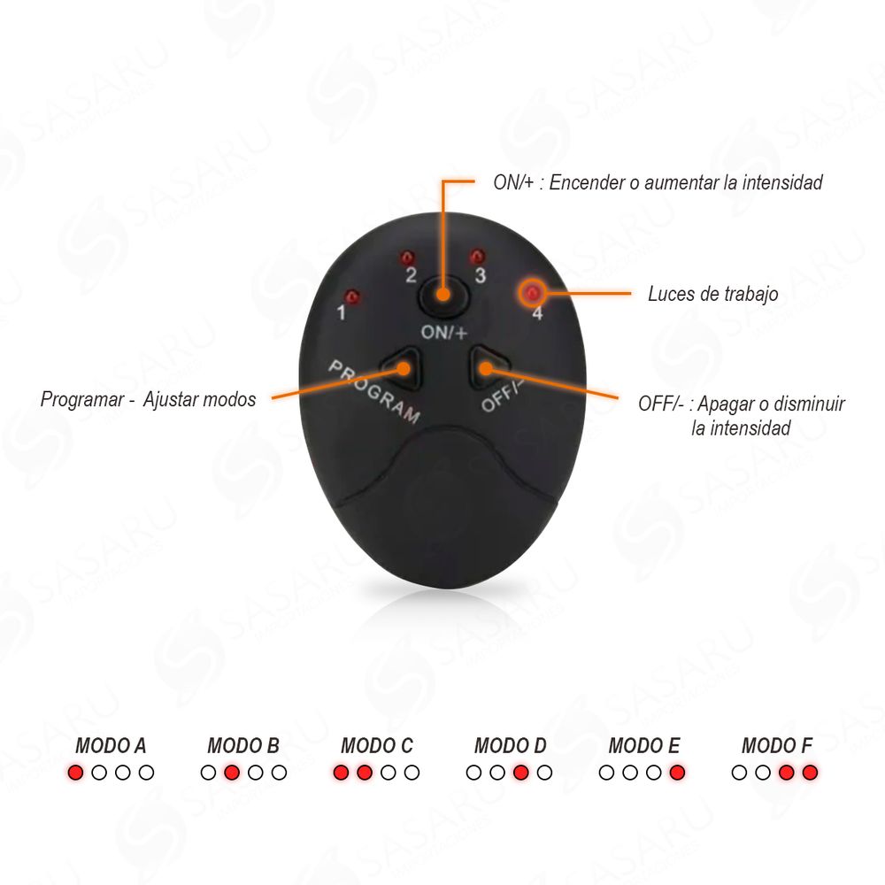 GENERICO Electro Estimulador Muscular Completo 5 En 1 Smartfit