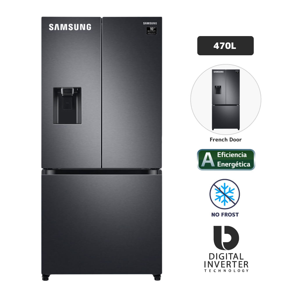 Refrigerador SAMSUNG 470L No Frost Rf49A5202B1 Negro