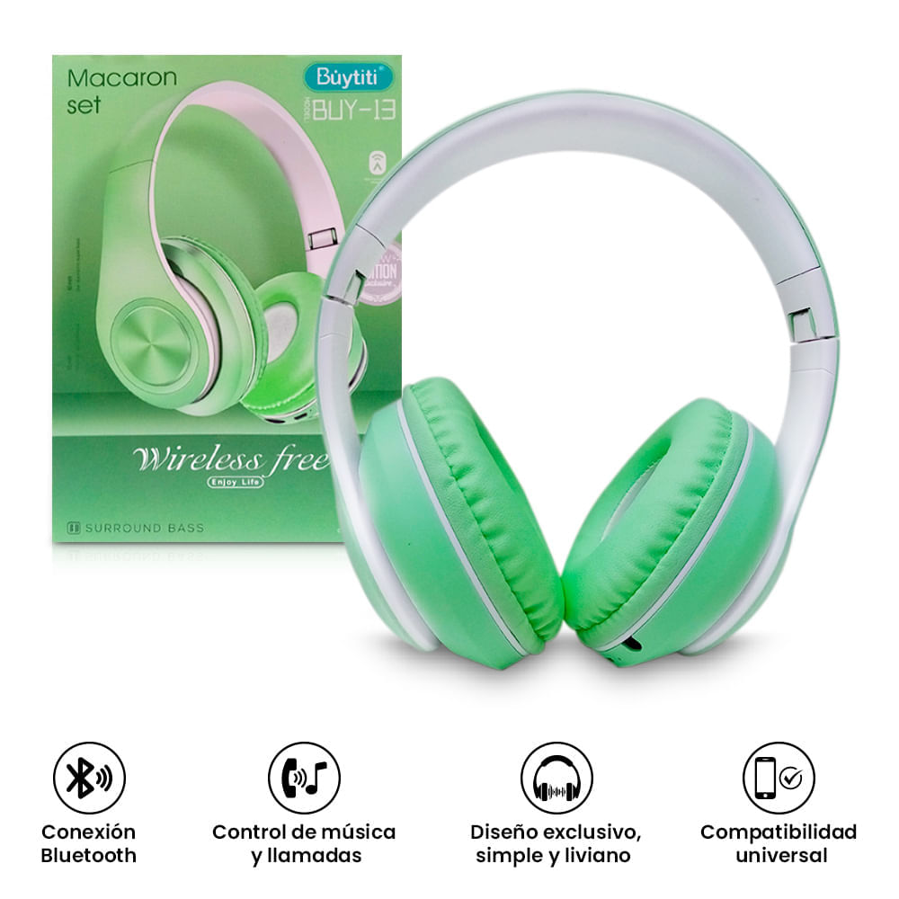 Audifonos Buytiti Bluetooth 5.0 - Verde | Oechsle - Oechsle