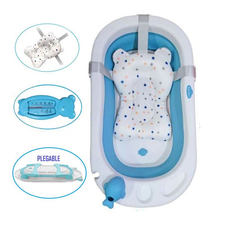 Bañera Baby Kits Jelly Termómetro 6 Accesorios Plegable I Oechsle - Oechsle