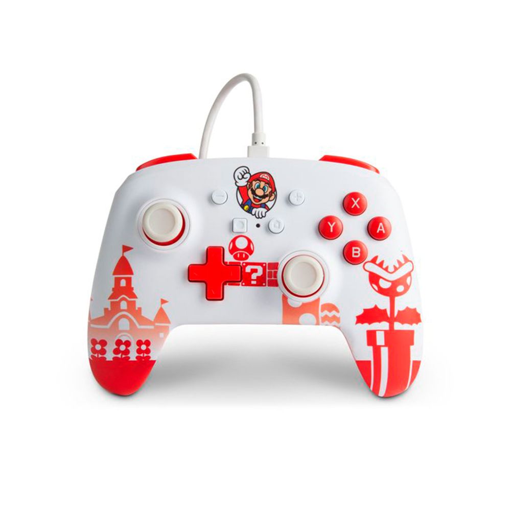PowerA Enhanced Wired Controller Mario Red White Nintendo Switch