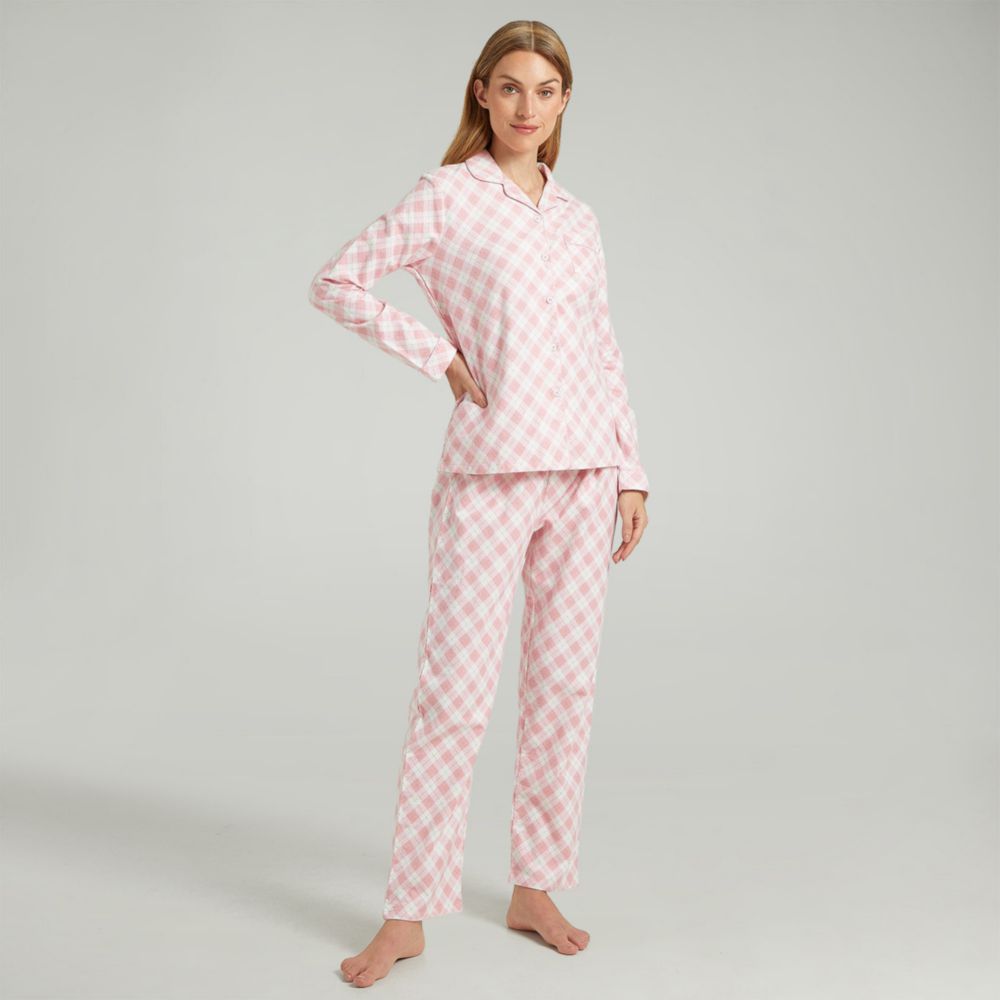 Pijama Mujer Zafin Flanel Colg Flores | Oechsle.pe - Oechsle
