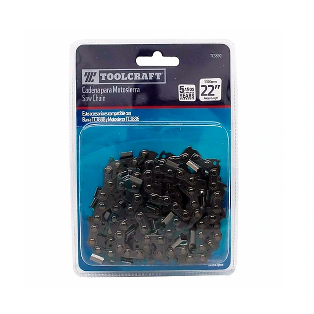 Cadena De Repuesto Motosierra 22"" Toolcraft TC3890