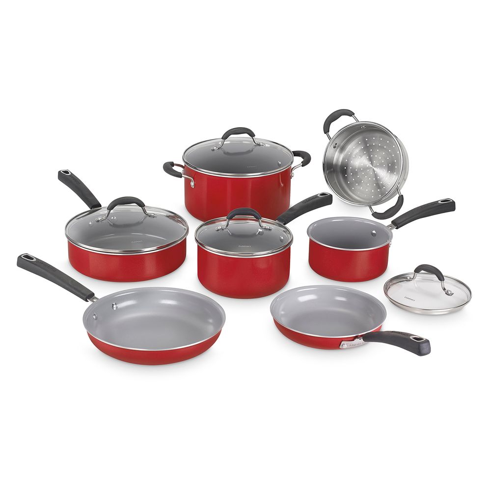 Juego de Ollas Ceramica 11pz Rojo Cuisinart