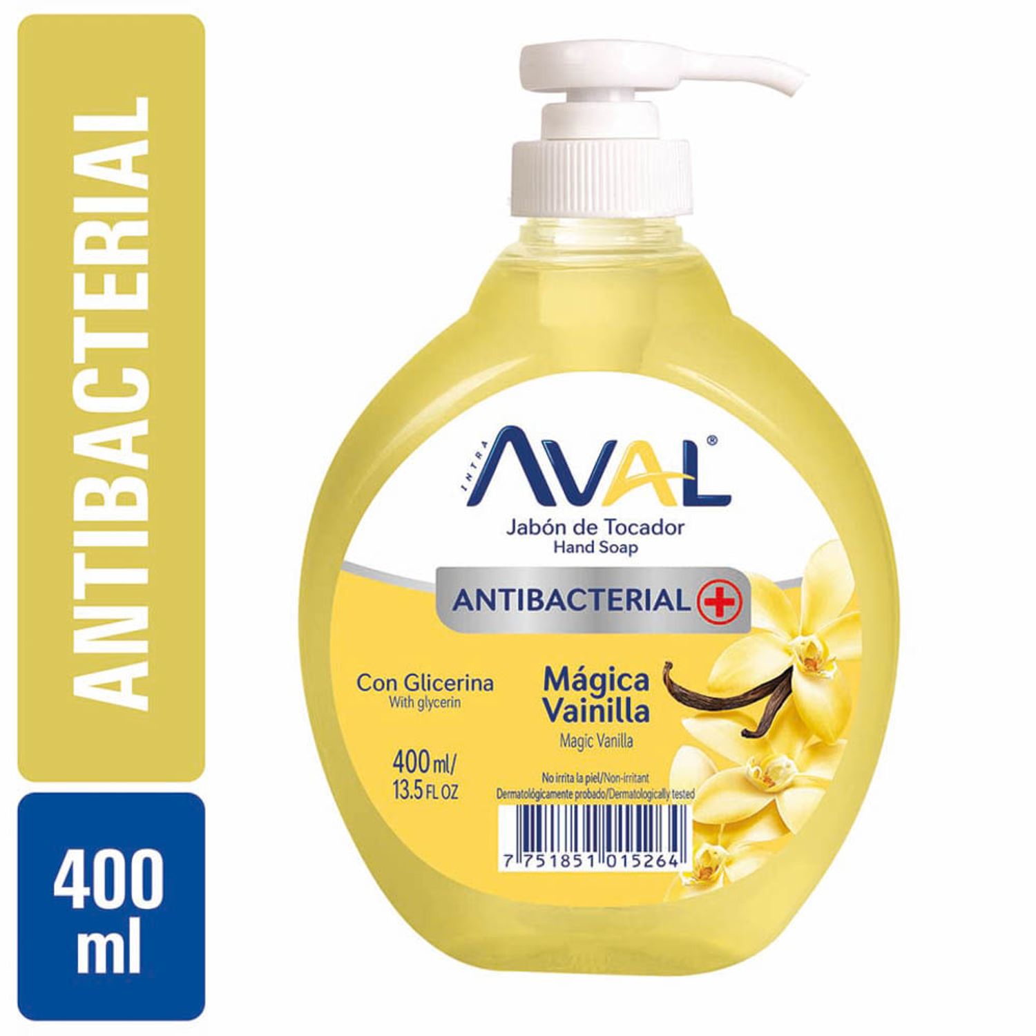 Jabón Liquido Antibacterial Con Glicerina Aval Vainilla Frasco 400 Ml Oechsle Oechsle 7999