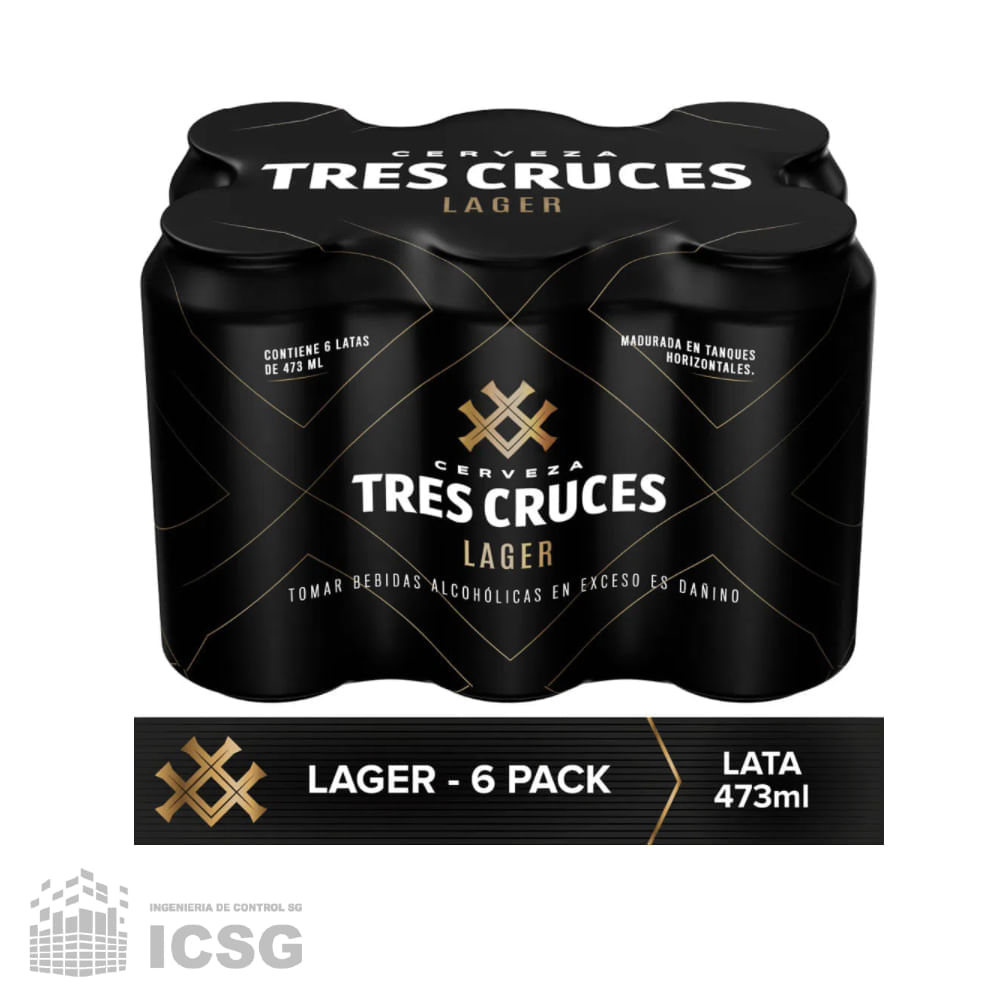 Cerveza TRES CRUCES Lata 473ml Pack 6un + REGALO