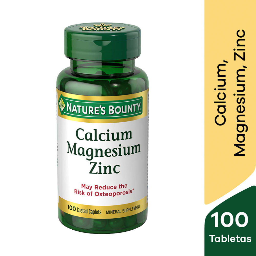 Calcium Magnesium Zinc with Vitamin D3 Tableta recubierta