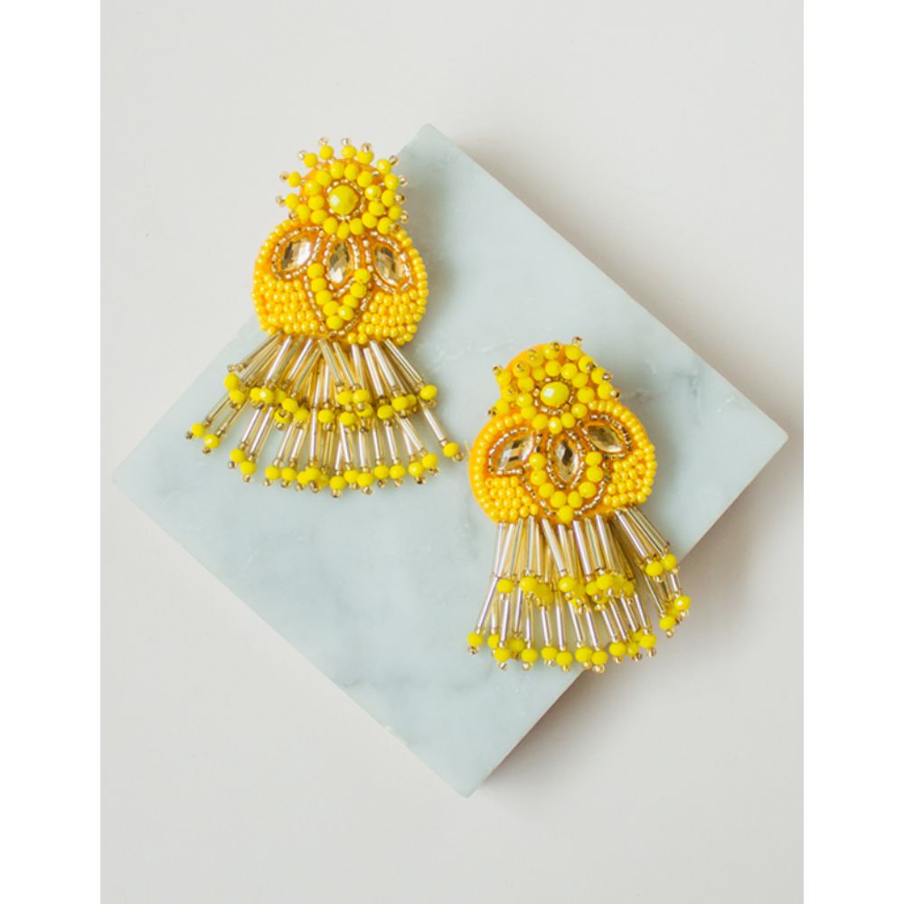 Aretes Mariquitas Amarillo