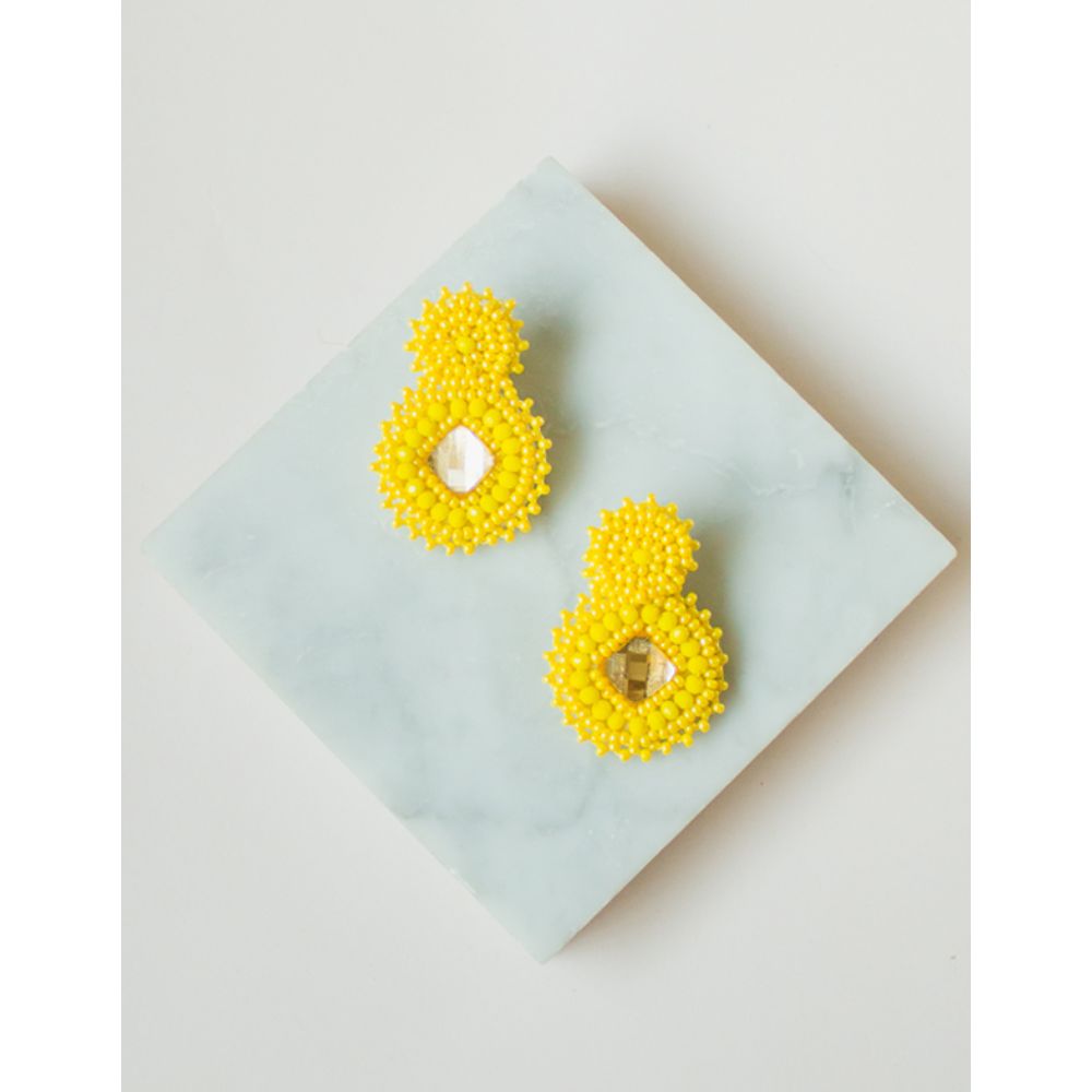 Aretes Diamante Amarillo