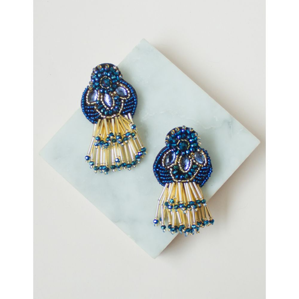 Aretes Mariquitas Azul